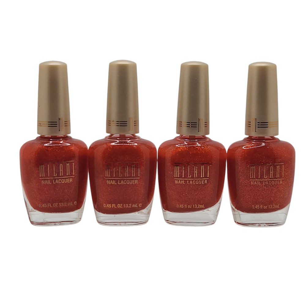 4 Pack Milani Nail Lacquer - 117 Orange Burst